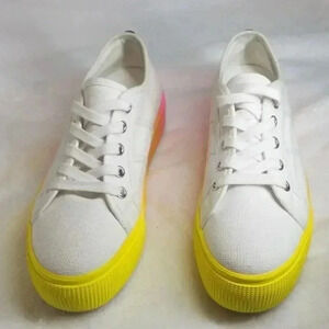Steve madden sneakers white with colorful bottom